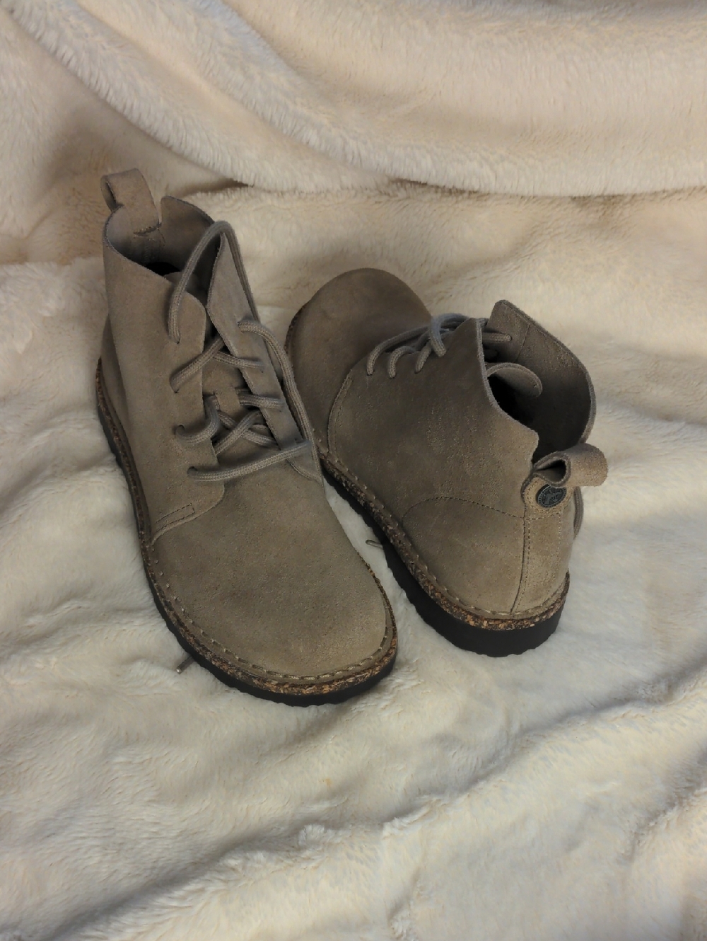 Birkenstock Taupe Suede Ankle Boots